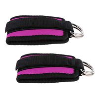 SUPVOX 2Pcs D-Ring Ankle Straps Padded Padded Ankle Cuff Bands for Gym Workout Cable Machine (Pink)