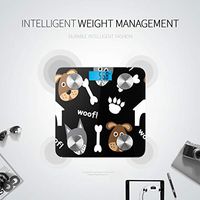 Bluetooth Escali Digital Scale Cartoon Seamless Pattern with Dogs and Dog Accesso Smart Weight Scale Body Fat Composition Monitor Analyzer with Smartphone App for Body Management-396lbs