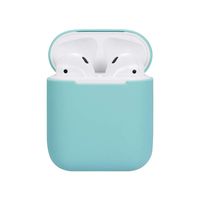 Sikye Earphone Carrying Case,Soft Silicone Protective Cover Travel Cute Box Slim Form Fitting Minimalistic Design for AirPods Charging Case (Mint green)