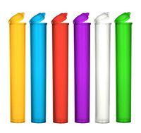 EZtube Assorted 4.5" Inches Hinged Lid Joint Blunt Doob Tube Holder Waterproof Airtight Smell Proof Odor Sealing Container (6 Pack)