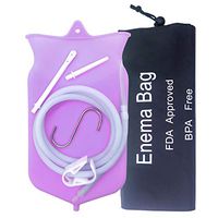 Jullycare Non-Toxic Silicone Enema Bag Kit. 2 Quart. BPA & Phthalates Free. for at Home Water & Coffee Colon Cleansing.(Purple)