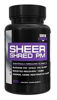 Sheer SHRED PM, Nighttime Fat Burner and Sleep Aid Supplement, 60 Stimulant-Free Weight Loss Pills