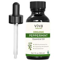 Organic Peppermint Essential Oil - 100% Pure Steam Distilled Peppermint Oil, Perfect for DIY Soap Making, Home Cleaning Recipes, Body Oils and Lotions, 1 oz (30 ml)