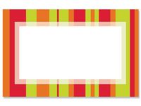 50 pack Bright Stripes BorderNo Sentiment Enclosure Cards (20 unit, 50 pack per unit.)