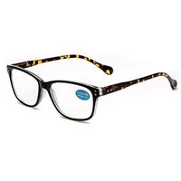 Inlefen Clear Lens Resin Reading Glasses Rectangular Eyeglasses Presbyopic