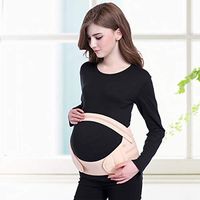 FCOZM Maternity Belt, Pregnancy Support Belt for Back Support & Pelvic Pain Relief - Breathable Belly Band for Pregnancy, Lower Back Maternity Support Abdominal Binder - Beige (L)