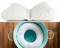 Newborn Photography Poser Prop Pillow + Bonus Wheat Circle Donut Photo Shoot | 2 PC Wedge Shaped Adjustable Baby Posing Pillows | Infant Butterfly Positioner Photo Props | Basket Filler | Perfect Gift