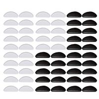 AOBB 30 Pairs Eyeglass Nose Pads & Thin Silicone Anti-Slip Nosepads for Eyeglass Glasses Sunglasses (Transparent and Black, 1mm)