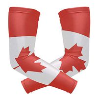Anyangquji Canadian Flag Arm Sleeve Protectiv for Man Elbow Brace for Arthritis (1 Pair)