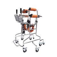 Lqdpdd Elderly People Walker Height Lower Limb Trainer Adjustable Height Lower Limb Trainer Aluminum Rollator Walker for Elderly Carbon Steel Structure,A