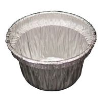 Pactiv 2 oz Silver Aluminum Utility Sauce Cup - (packs of 160) L 1 1/2" X W 1 1/2" X DEEP 1 1/2"