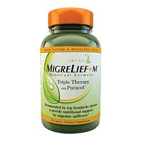 MigreLief+M - Nutritional Support for Women Suffering with Menstrual/Hormonal Migraines - 60 Caplets/1 Month Supply