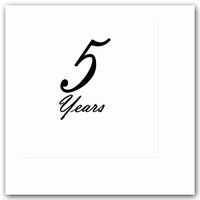 5 Years Classy Black Beverage Napkin (16 CT) by Partypro