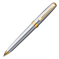 Sheaffer Prelude Ball Point, Brushed Chrome Plate Finish with 22K Gold Plate Trim (SH/342-2)
