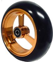 Pair of Frog Legs 5" x 1.4" Caster Wheel with Soft Roll Tire (Gold and Black)
