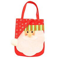 Swyss Christmas Candy Handbag,Portable Cute Xmas Gift Bags Cartoon Christmas Accessory Home Party Decor for Baby Girls Boys (White)