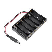 6 x AA Battery Case Storage Holder With DC2.1 Power Jack For Arduino