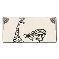 Giraffe And Mehendi Ornament Microfiber Multi-Purpose Cleaning Towels Perfect for Kitchens, Dishes, Car, Dusting, Drying Rags, 11.8 X 27.5 Inches
