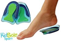 KidSole Sport Shock Absorbing Lightweight Gel Heel Cups for Kid's with Sensitive Heels, Heel Spurs, Plantar Fasciitis, or Ankle Pain (Kids' Size 11-2)