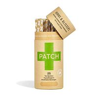 PATCH Eco-Friendly Organic Bamboo Bandage Strips for Burns & Blisters, Hypoallergenic Wound Care for Sensitive Skin - Compostable & Biodegradable, Latex Free, Plastic Free, Zero Waste, Aloe Vera, 25ct
