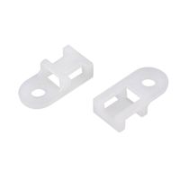 uxcell Cable Tie Mount Base Saddle Type Wire Holder Nylon 5.2mm Hole Width White 30Pcs