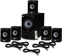 Acoustic Audio AA5172 Home Theater 5.1 Bluetooth Speaker System with USB and 5 Extension Cables