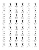 tkcutecandies123 48 Fancy Black CAT Envelope Seals Labels Stickers 1.2" Round