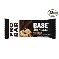 PROBAR - Base 2.46 Oz Protein Bar, Cookie Dough - Gluten-Free, Plant-Based Whole Food Ingredients - Pack of 48