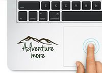 Decal & Sticker Pros Mountain Design Adventure More Decal Laptop MacBook Compatible with All Apple MacBook Pro, Retina, and Air Trackpad Brown and Green