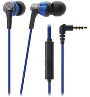 Audio-Technica ATH-CKR3iS SonicPro In-Ear Headphones with In-line Mic & Control, Blue