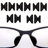 Eshylala 10 Pairs Anti-Slip Silicone Nose Pads for Eyeglass Sunglass Glasses Spectacles Stick On Nose Pad, 2.5mm, Black
