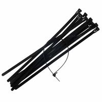 WennoW 10 Pcs 11 1/2 inch Releasable cable tie Tensile Strength of 50 lbs - Black