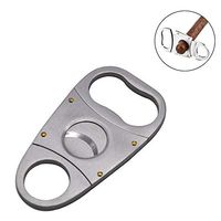 Cigar Cutter, 3-Finger Guillotine Cigar V-Cut Cutter Super Sharp Stainless Steel Cigar Scissors - Up to 54/50 Ring Gauge