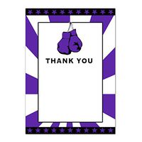 30 Blank Thank You Cards Notes Baby Shower Birthday Purple Boxing+ 30 White Envelopes