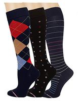 Ladies 3 Pair Pack Compression Socks Size 9-11 (Assorted II)