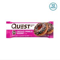 Quest Nutrition Chocolate Sprinkled Doughnut Protein Bar, High Protein, Low Carb, Gluten Free, Keto Friendly, 12 Count