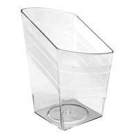 Fineline Settings 6407-CL, 2.25x3-Inch Clear Plastic Tiny Trifles Slanted Tumblers, Disposable Serving Dessert Snack Bowls Cups, 200-Piece Case