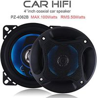 ePathChina Car Coaxial Horn Auto Audio Music Stereo Full Range Frequency HiFi Speakers Non-Destructive Installation 2pcs 4 Inch 100W 3 Way