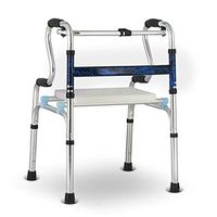 Standard Walkers Walker Disabled Elderly Four-Foot Assisted Walker Fracture Walking Armrest Frame Rehabilitation Walker Foldable (Color : Blue, Size : 5345cm)