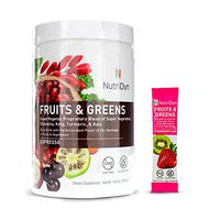 Nutri-Dyn Fruits and Greens Espresso Powder, Certified Organic with Acai, Gogi, Mangosteen, Noni & Pomegranate Super Fruits Net Wt. 10.8 oz, Includes Sample to-Go Packet