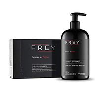 FREY Detergent and Dryer Sheets Classic Package - Liquid Laundry Detergent Plus Large Pack of 40 Laundry Dryer Sheets (Cedarwood Bold Fragrance)