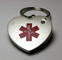 Heart Key Ring - Electronic Medical Records (EMR) USB Medi-Chip
