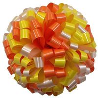 Orange Yellow & White Car Bow
