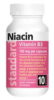 Standard Vitamins Niacin 100mg, 100 Capsules