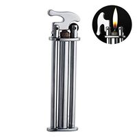 Antique Collection Cigarette Lighter,Retro Style Flint Lighter,Windproof Butane Refillable Lighter, Ultra-Thin Stainless Steel Creative Lighter,Portable Flame Adjustable Cigarette Lighter