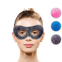 Gel Eye Mask with Eye Holes- Hot Cold Compress Pack Eye Therapy | Cooling Eye Mask for Puffy Eyes, Dry Eyes, Headaches, Migraines, Dark Circles, Sinus - Reusable Eye Face Mask | Ergo Gel Bead (Grey)