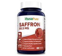 Pure Saffron Extract 88.50mg 200 Veggie Caps (Vegetarian, Non-GMO & Gluten Free) Natural Appetite Suppression, Reduce Cravings, Boost Metabolism