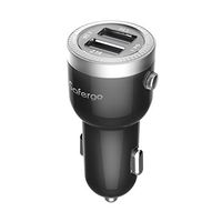Safergo 1-Button Bluetooth FM Transmitter 24W 4.2A Dual USB Car Charger for iPhone Samsung Cellphones,FM Frequency 94.1/94.5/95.1