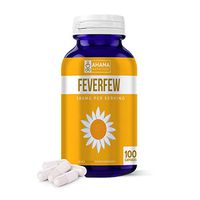 Feverfew Capsules by Ahana Nutrition – Feverfew Extract Supplement to Support Brain and Blood Vessel Health (380mg - 100 Capsules)