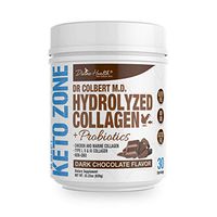 Dr. Colbert's Divine Health Keto Zone Hydrolyzed Type I, II & III Chicken + Marine Collagen Powder with Probiotics (Dark Chocolate) Non-GMO, Gluten Free, Supports Healthy Skin